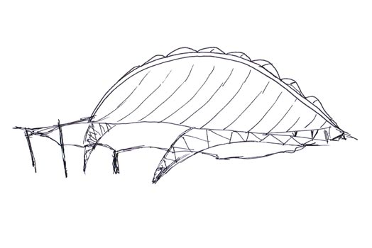 Dibujo de estructura tensada