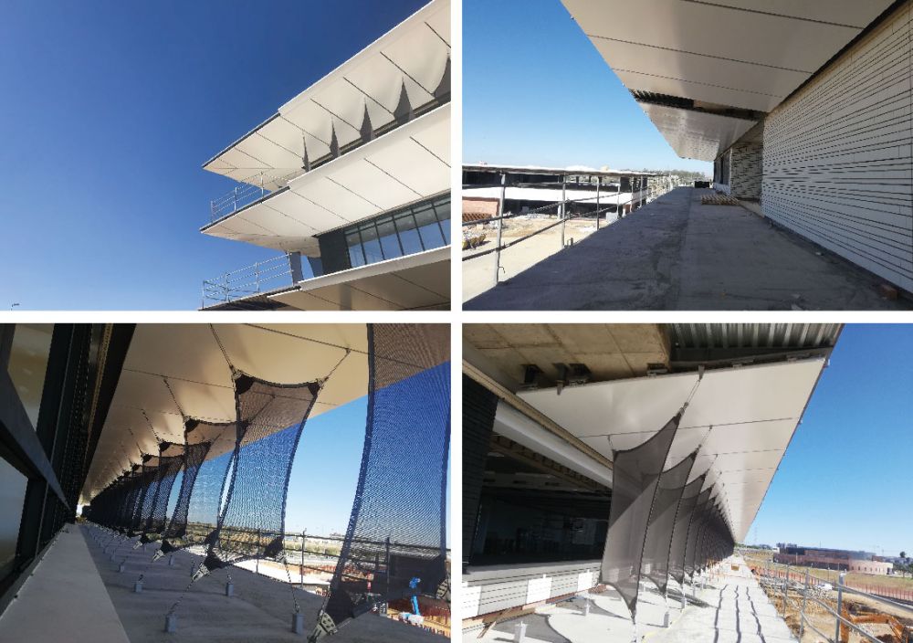 Images of the works of the project in the university