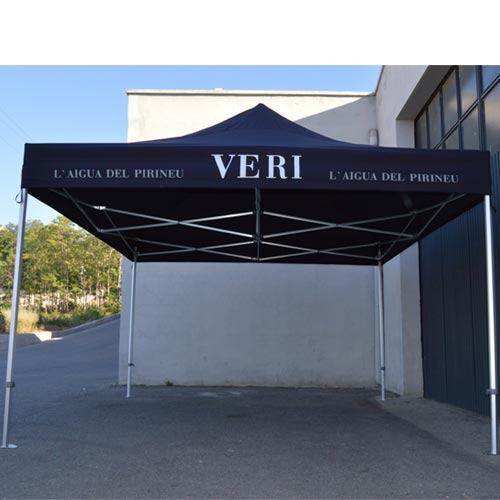 Sprint structure with flap and advertising