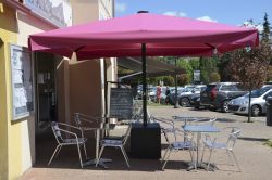 Parasol Indus in a restaurant in France