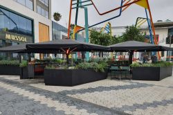 Azores Plus parasols with lighting and heating.