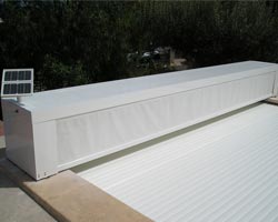 Cubierta de lamas box encofrada en blanco