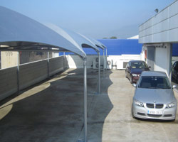 Self-supporting frame moncayo gray for parking