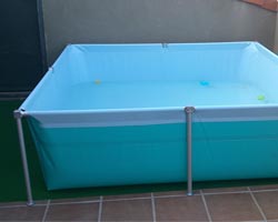 Piscina desmontable nemo en terraza
