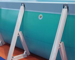 Removable pool plus support structure