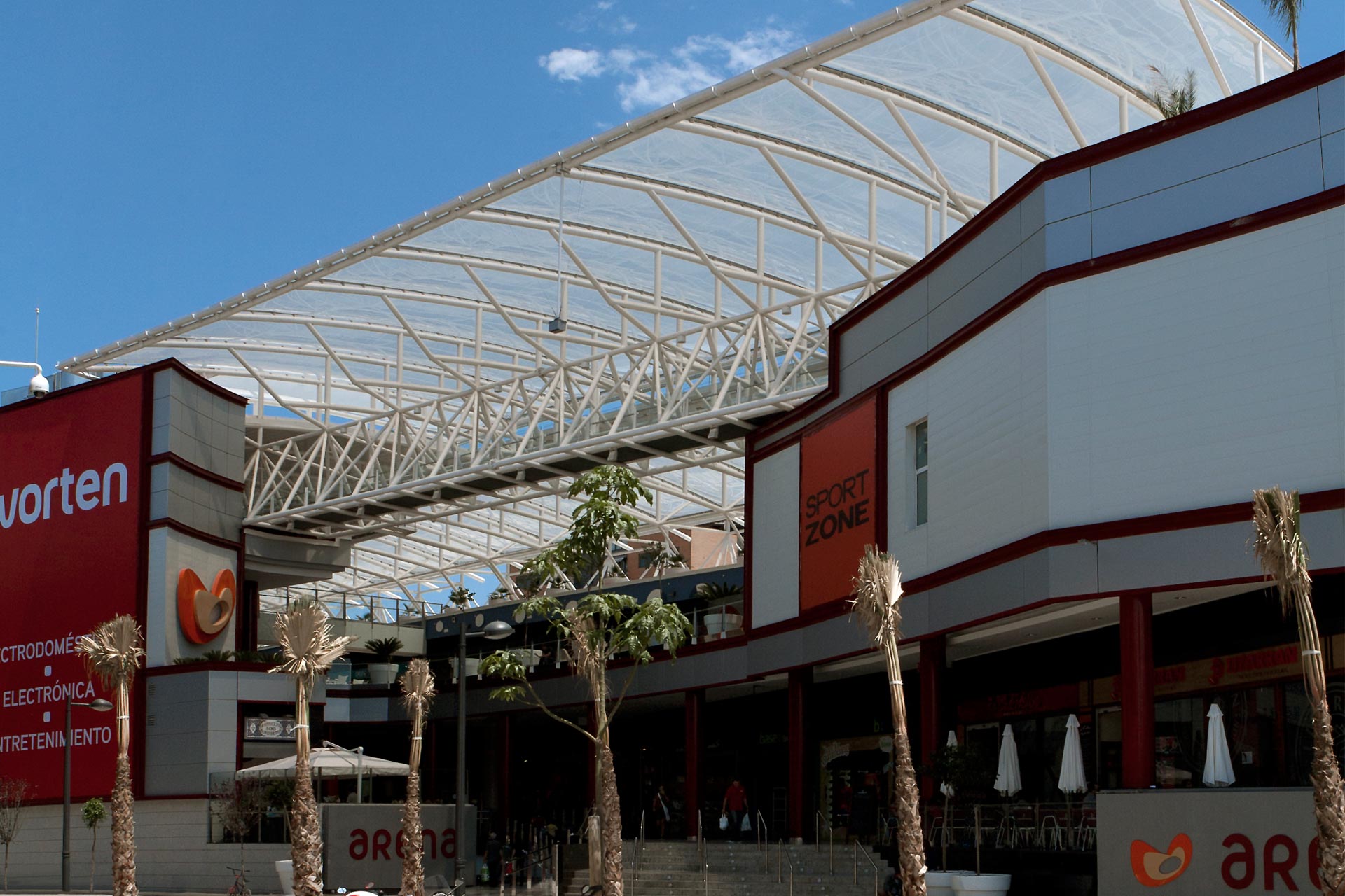 Cubierta ETFE en centro comercial
