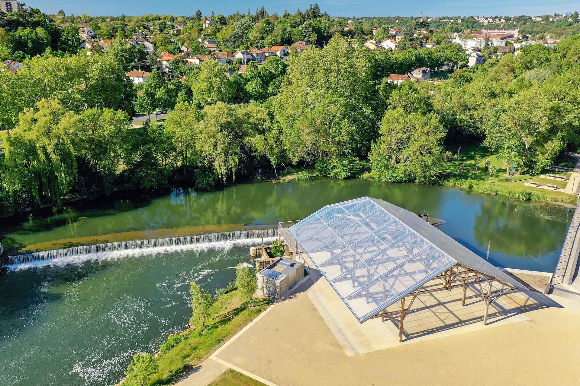 Membrane of ETFE in the old sawmill of Poitiers