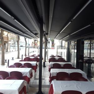 Space covered with the pergola