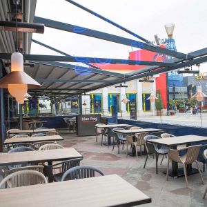 Argus pergola with open roof