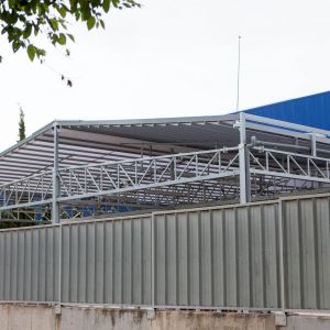 Side of the Asgard pergola