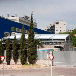 Asgard pergola covering the waste treatment machine of IKEA