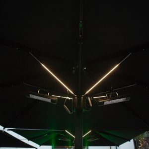 Illuminated legs of the Azores parasol