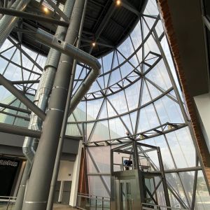 Transparent ETFE sheets.