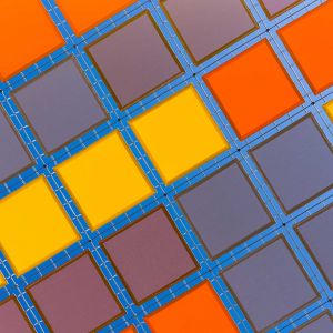Coloured wire mesh.