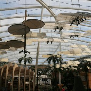 Detail of the ETFE cover of Islazul Shopping Center