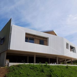 Tensioned membrane in white