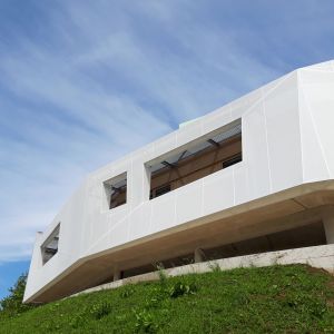 Textile facade of a Bidart building