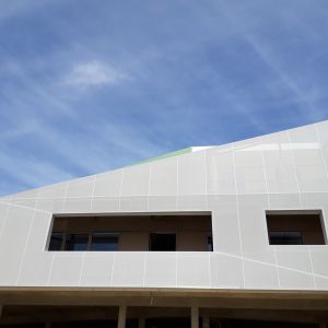 White colored mesh from below