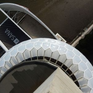 View of the tower dome from above.