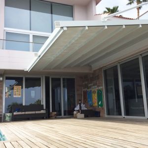 View of the pergola from below