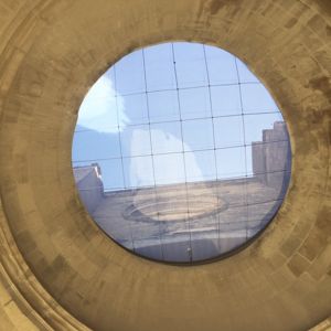 Transparent ETFE cushion with visibility to the outside