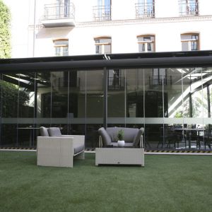 Pergola with chill out on the outside