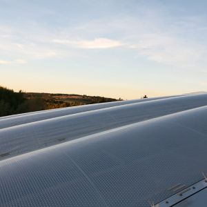ETFE cushions from the outside.