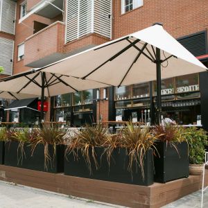 Paraoles Indus D and Indus on the terrace of a restaurant in Madrid