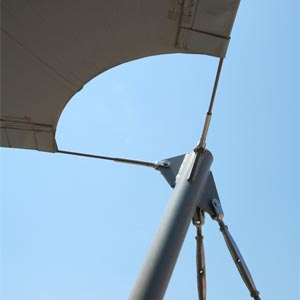 Sistema de tensado de la estructura tensada de la Americas cup