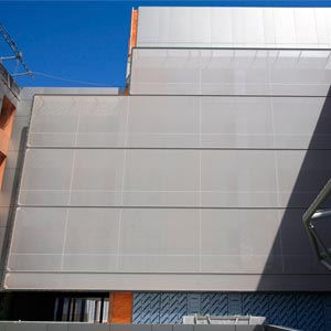Fachada téxtil del Hospital de Cartagena