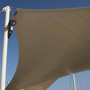 Sistema de anclaje e iluminación de la estructura tensada de maspalomas
