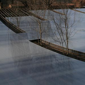 Cubierta ETFE con pendiente en restaurante Les Cols