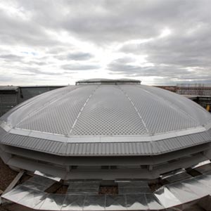Cubierta con material ETFE en centro comercial Vallsur