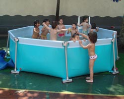 Psicina desmontable pequeña hexagonal desmontable para casa