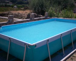 Piscina desmontable grande rectangular pvc para casa