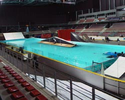 Piscina pvc exterior de gran superfície para espectáculo deportivo